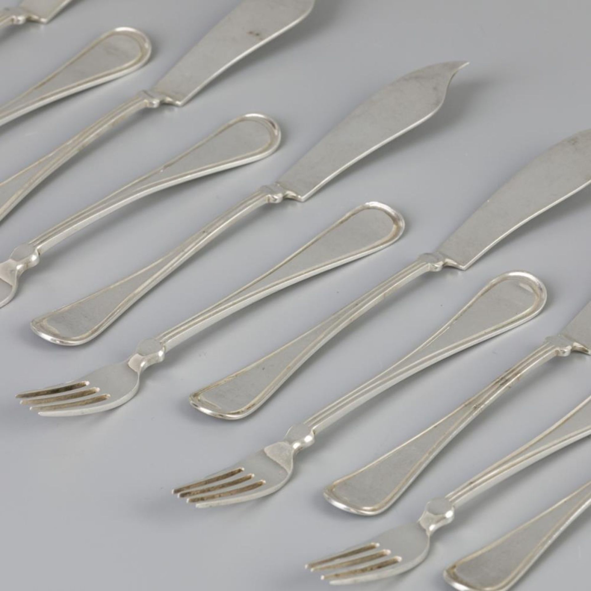 12 piece set small fish cutlery silver. - Bild 2 aus 4