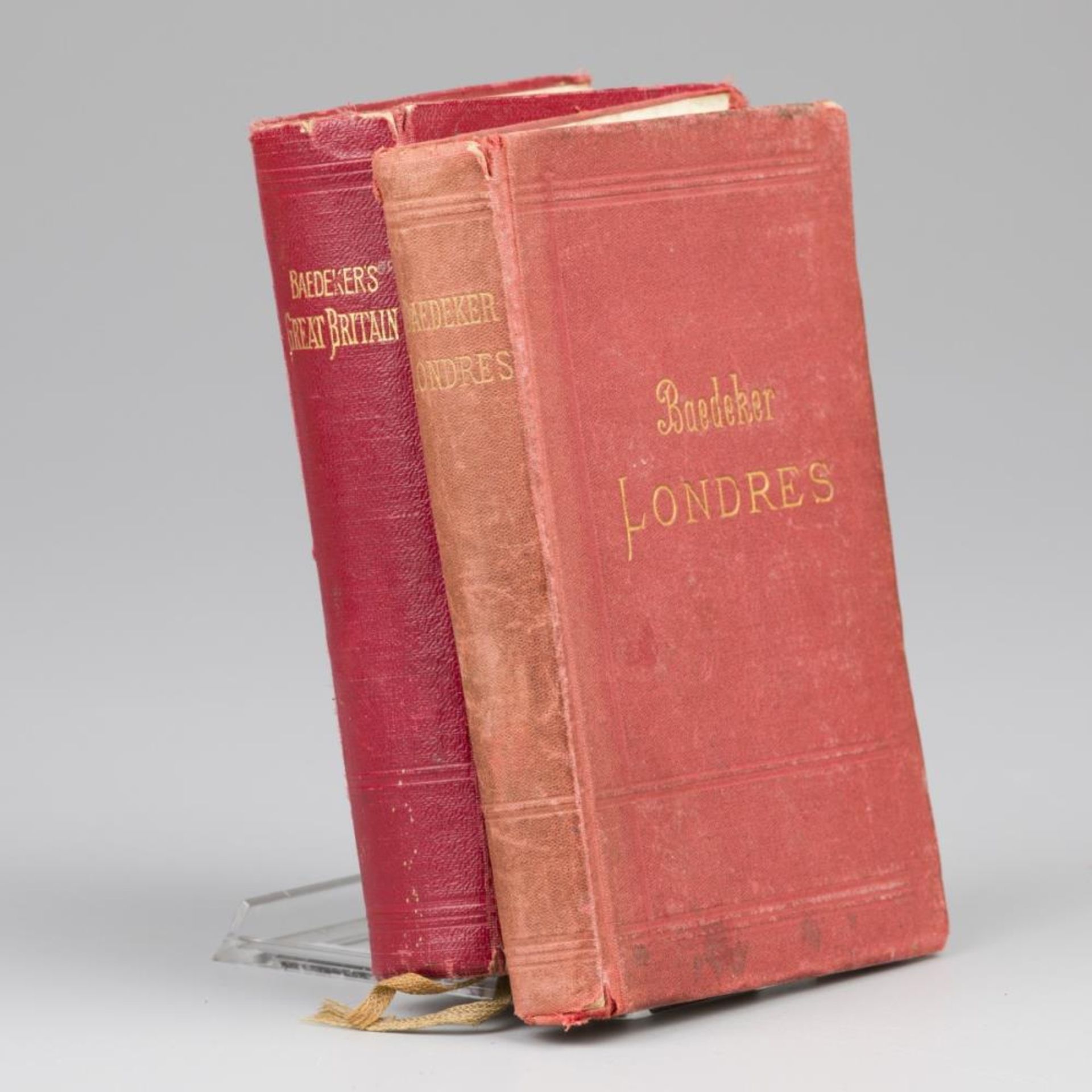 Two travel guides by Baedeker for various regions: Great Brittain, Londres. - Image 2 of 4