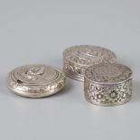 3-piece lot of silver boxes.