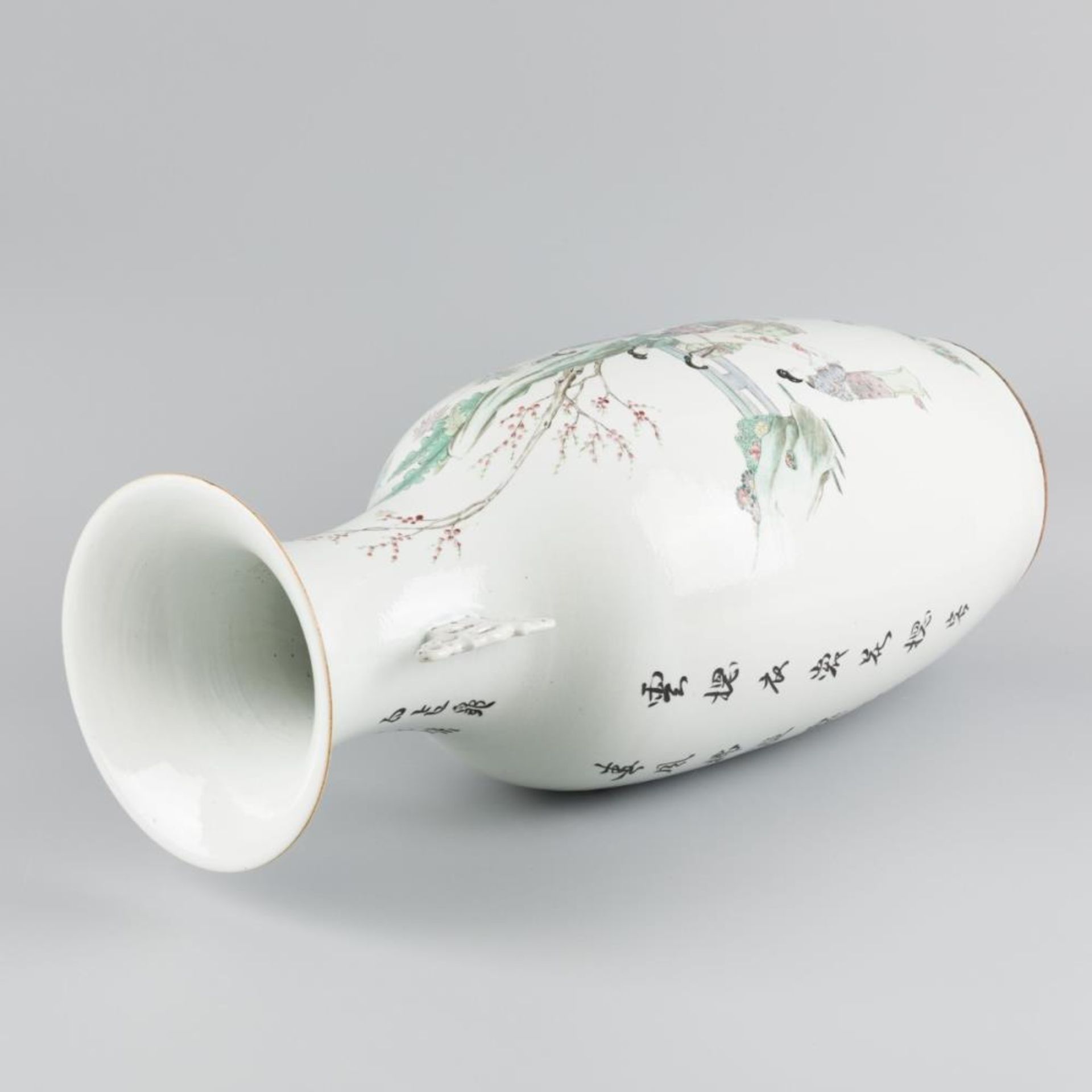 A vase with polychromed fencai décor, China, 20th century. - Image 3 of 3