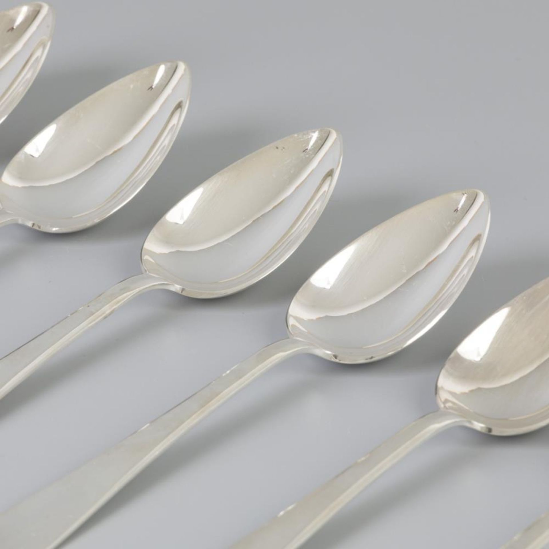 6 piece set of spoons "Haags Lofje" silver. - Image 2 of 5