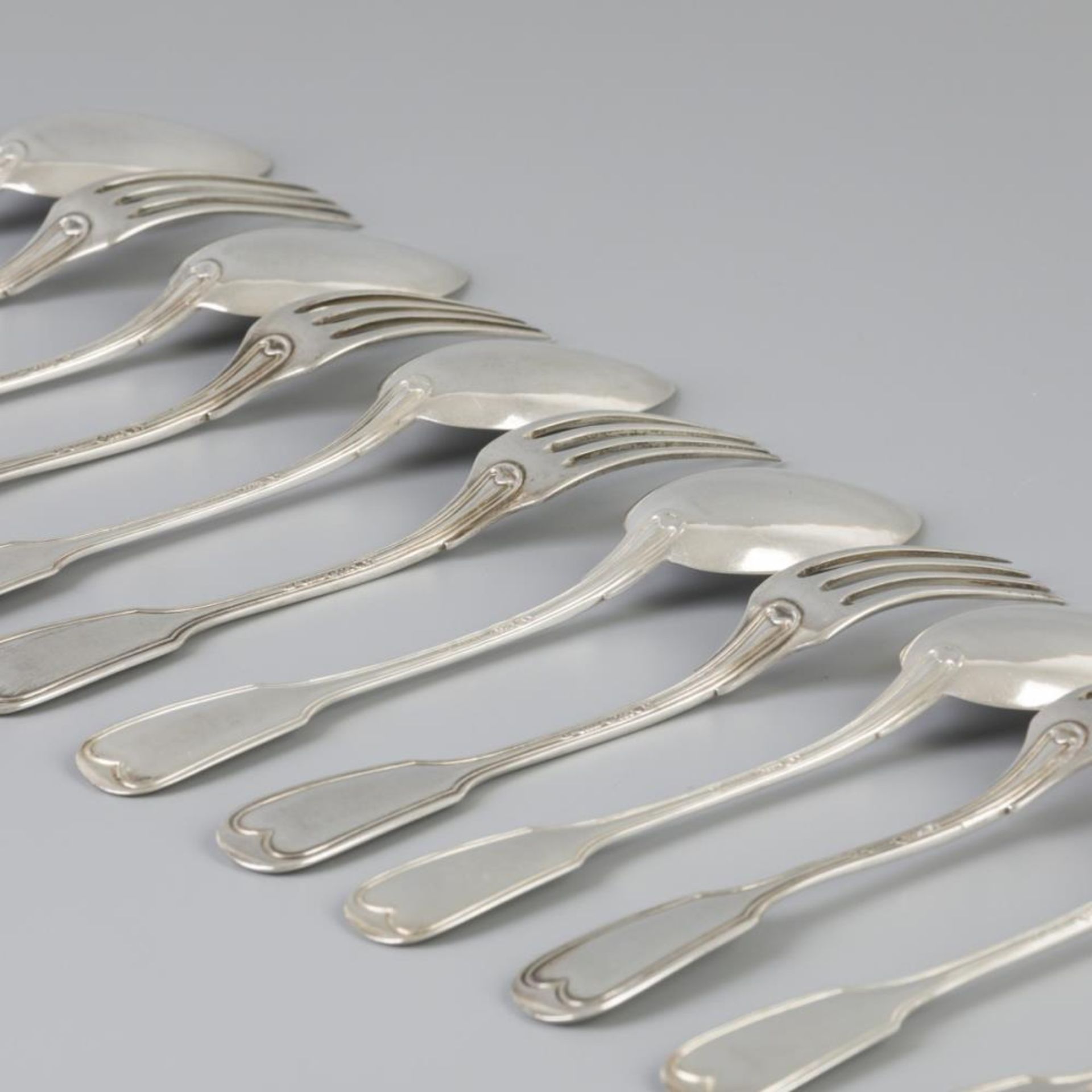 12 piece set forks & spoons silver. - Bild 4 aus 6