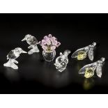 (6) part lot Swarovski miniatures.