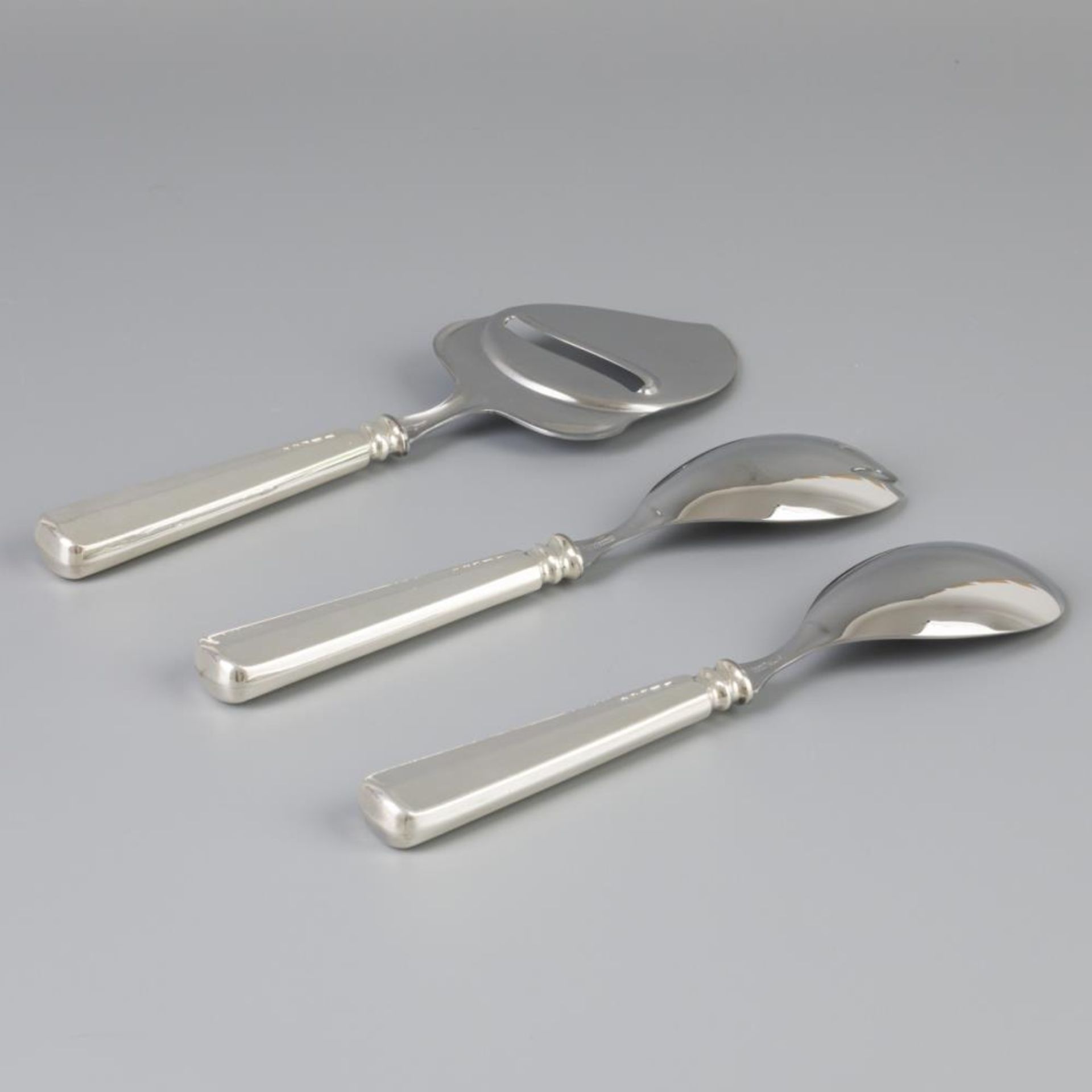 3 piece lot cutlery parts "Haags Lofje" silver. - Bild 3 aus 4