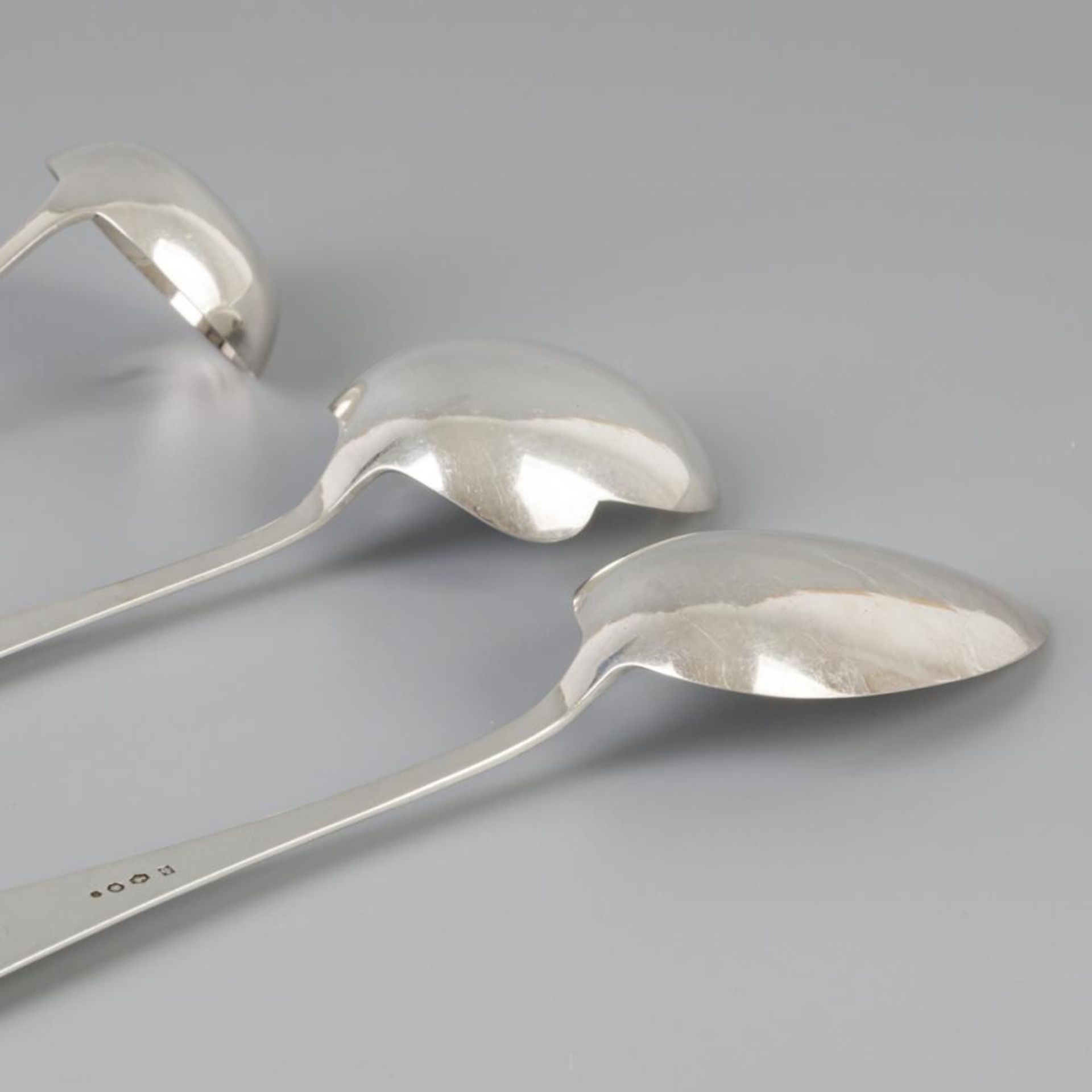 3 piece set of ladles "Haags Lofje" silver. - Image 4 of 7