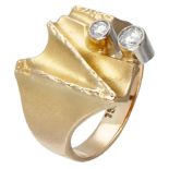 18K. Yellow gold Lapponia ring set with approx. 0.16 ct. diamond.