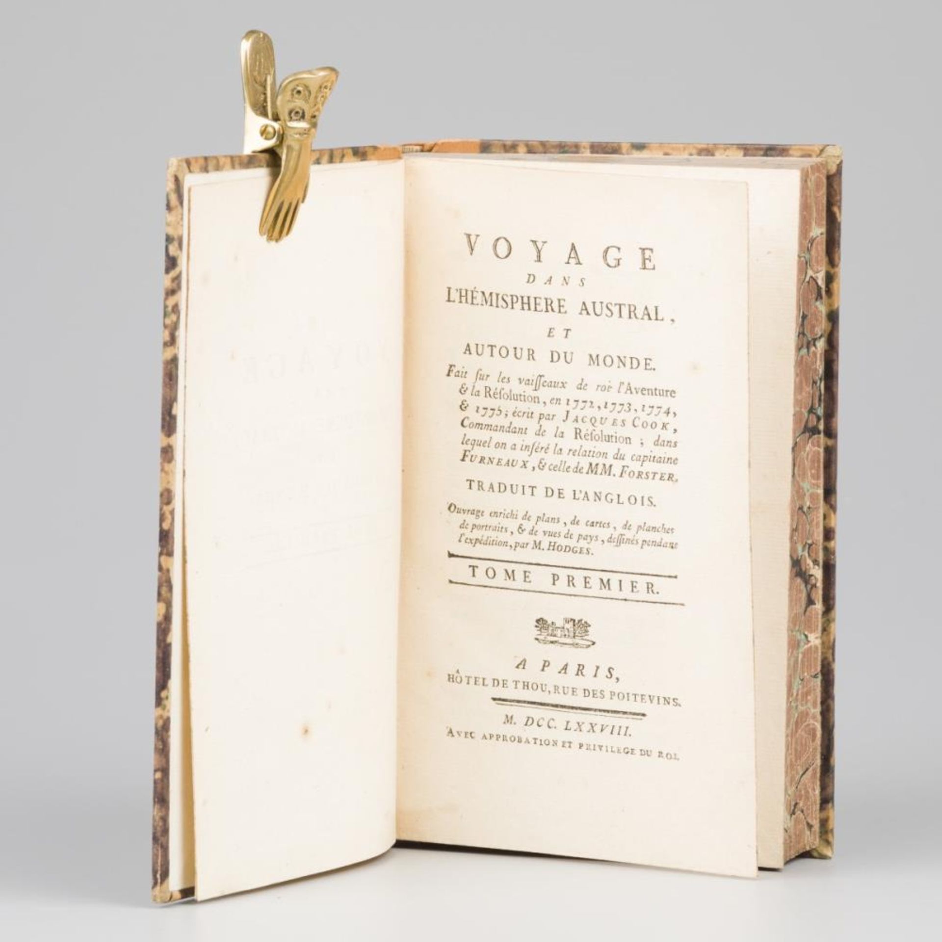 James Cook (1728 – 1779), Voyage dans l'hémisphère austral, autour du monde, (...), Vol. 1-6, Hôtel - Image 6 of 16