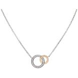 18K. Bicolor gold Piaget 'Possession' necklace set with approx. 0.44 ct. diamond.