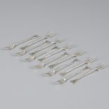 12 piece set silver pastry forks.