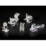 (5) part lot Swarovski miniatures.