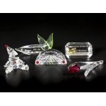 (5) piece lot Swarovski miniatures.