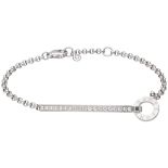 18K. White gold Piaget 'Possession' bracelet set with approx. 0.57 ct. diamond.