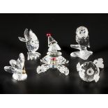 (5) piece lot Swarovski miniatures.