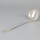 Soup ladle ''Haags lofje'' silver.