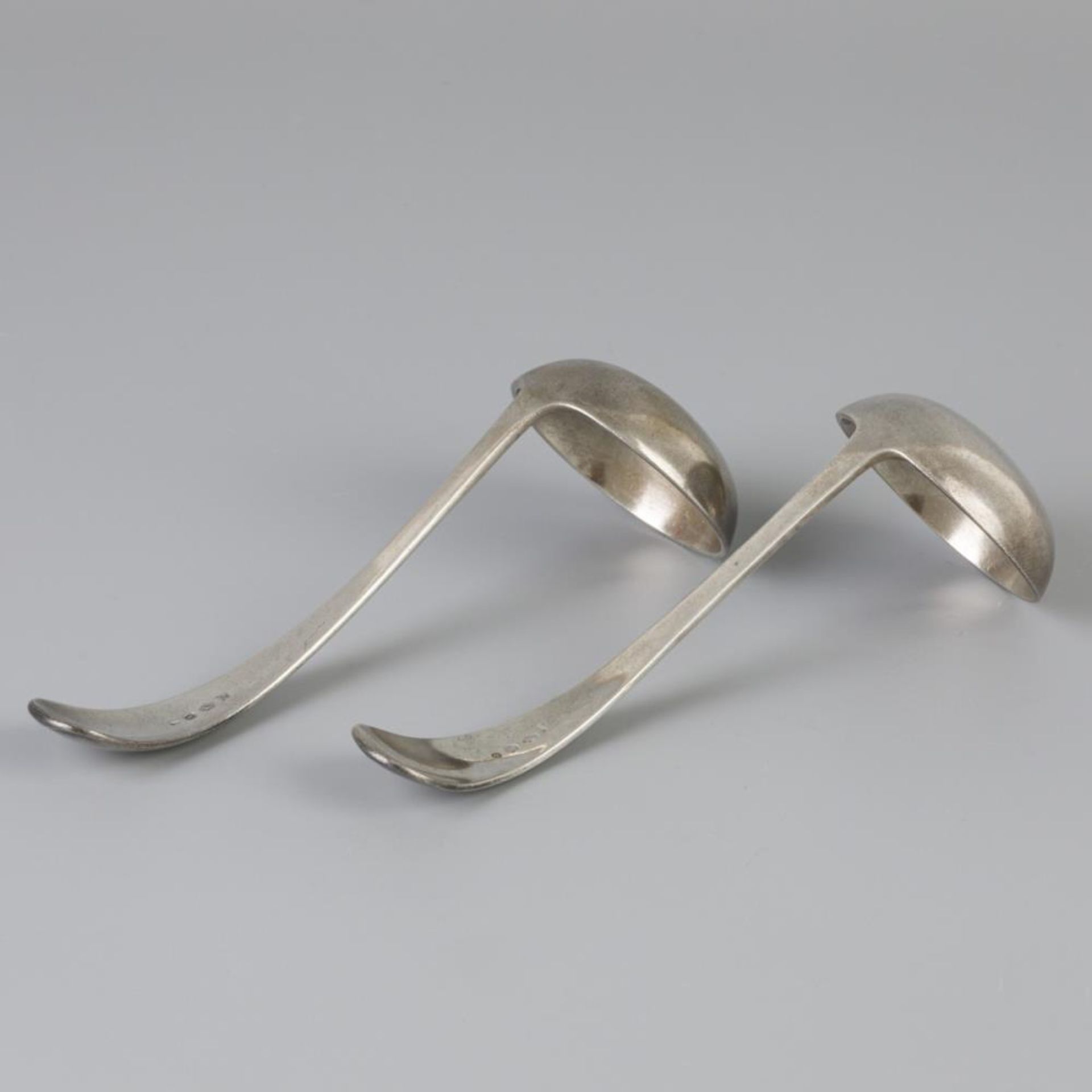 2 piece set of sauce spoons "Haags Lofje" silver. - Image 3 of 5