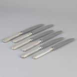 6 piece lot dinner knives silver.