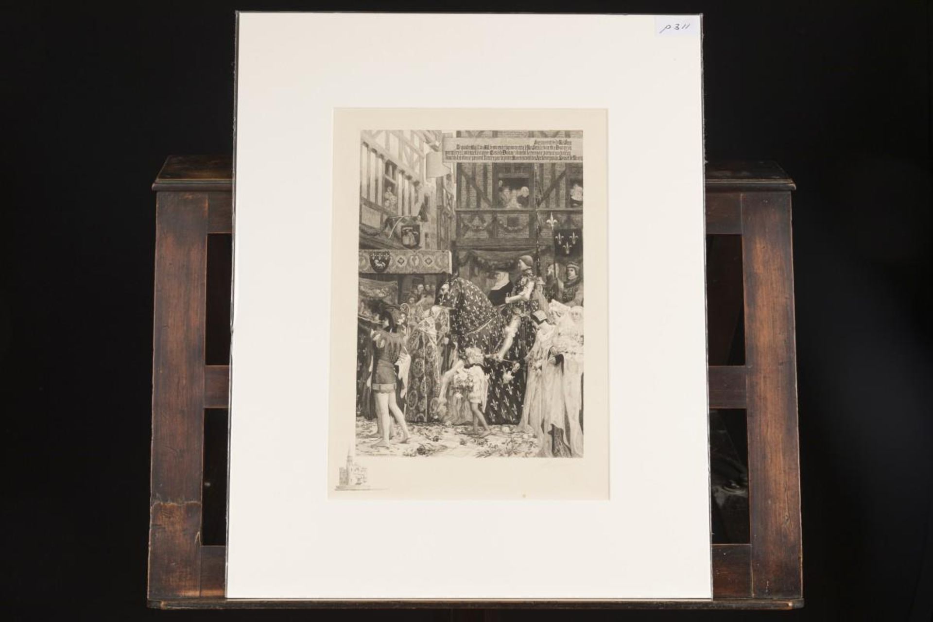 A lot comprising (6) prints depicting various scenes, 19e eeuw en later. - Image 10 of 12