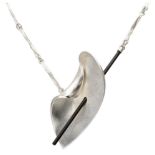 Sterling silver Finnish design Lapponia necklace with ebony.