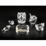 (6) piece lot Swarovski miniatures.