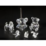 (6) piece lot Swarovski miniatures.