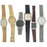 Lot of 6 watches - Raymond weil, Tissot, Movado, Edox, Adora