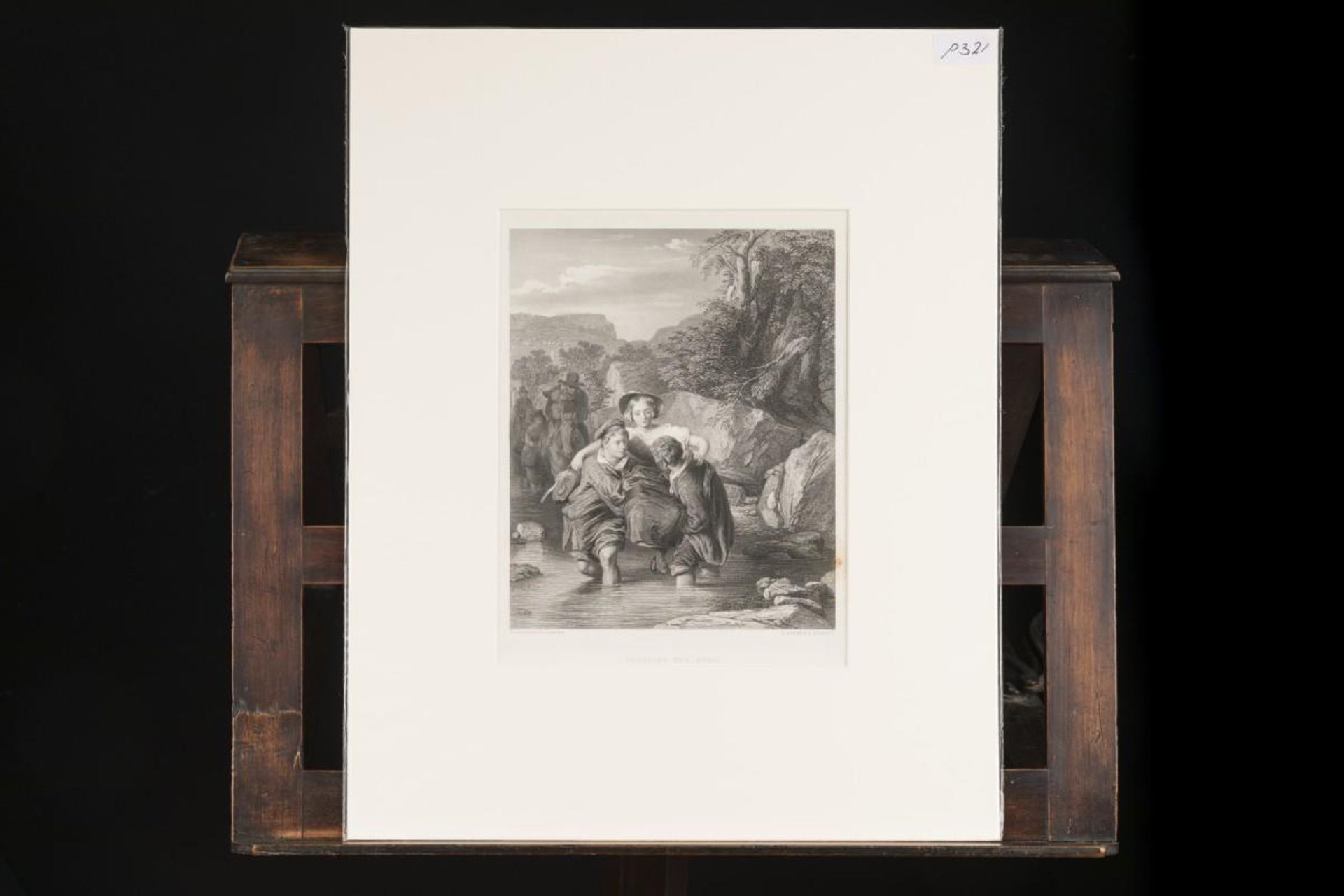 A lot comprising (6) various prints with romantic scenes, 19th century. - Image 3 of 12