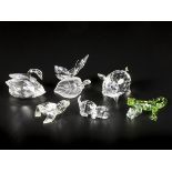 (6) piece lot Swarovski miniatures.