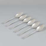 6 piece set dinner spoons "Haags Lofje" silver.