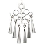 Sterling silver 'Dangles' pendant by Norwegian designer David Andersen.