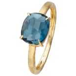 Marco Bicego 18K. yellow gold 'Murano' ring set with blue topaz.