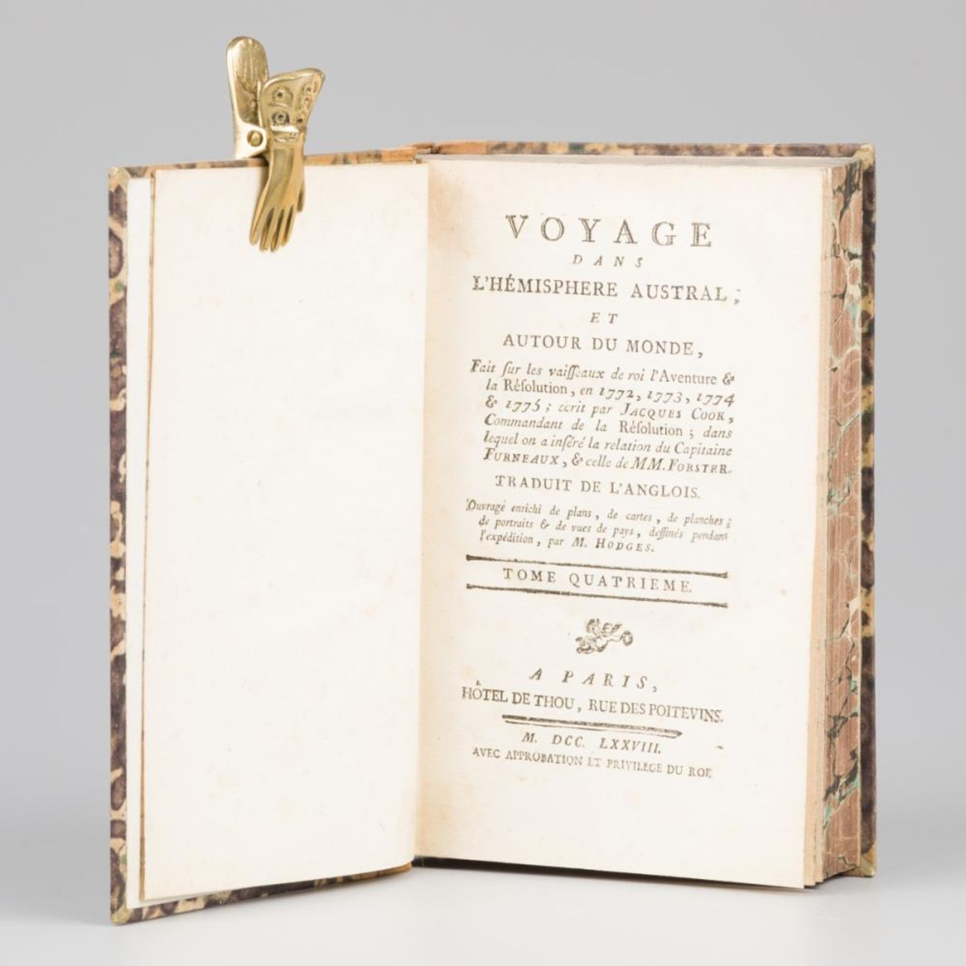 James Cook (1728 – 1779), Voyage dans l'hémisphère austral, autour du monde, (...), Vol. 1-6, Hôtel - Image 11 of 16