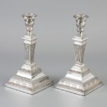 2 piece set of table candlesticks silver.