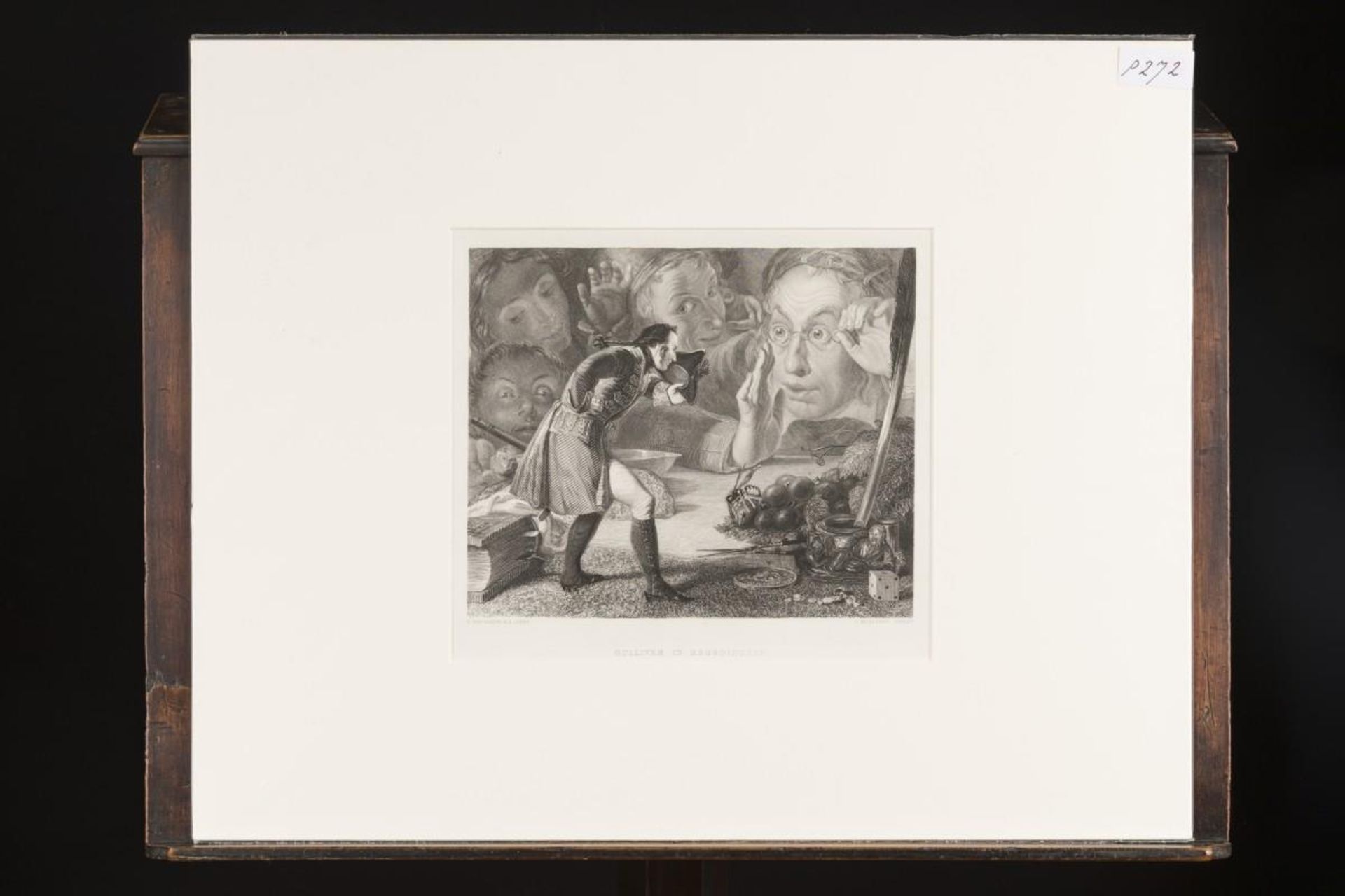 A lot comprising (6) engravings with various romantic scenes, 19th century. - Image 9 of 12