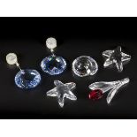 (6) piece lot Swarovski miniatures.