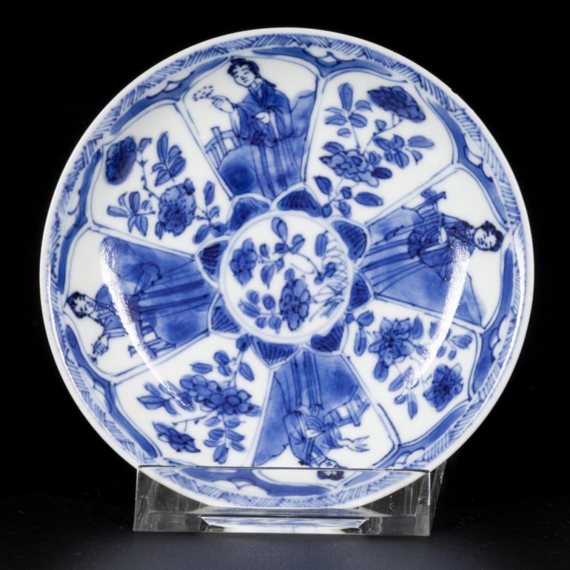 A lot comprising (4) porcelain plates, three with Long Eliza decoration, one with buffalo, China, Ka - Image 8 of 12