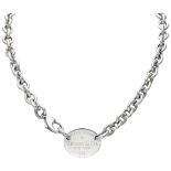 Sterling silver 'Please Return to Tiffany & Co.' link necklace.