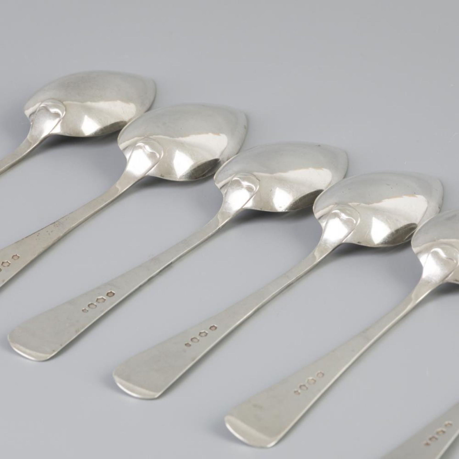 6 piece set of spoons "Haags Lofje" silver. - Bild 4 aus 5