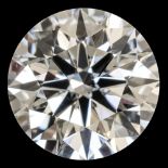 GIA certified brilliant cut natural diamond of 0.54 ct.