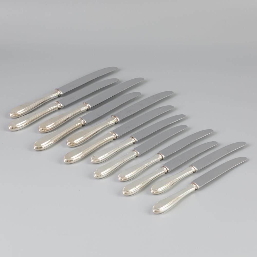12 piece set of knives silver.