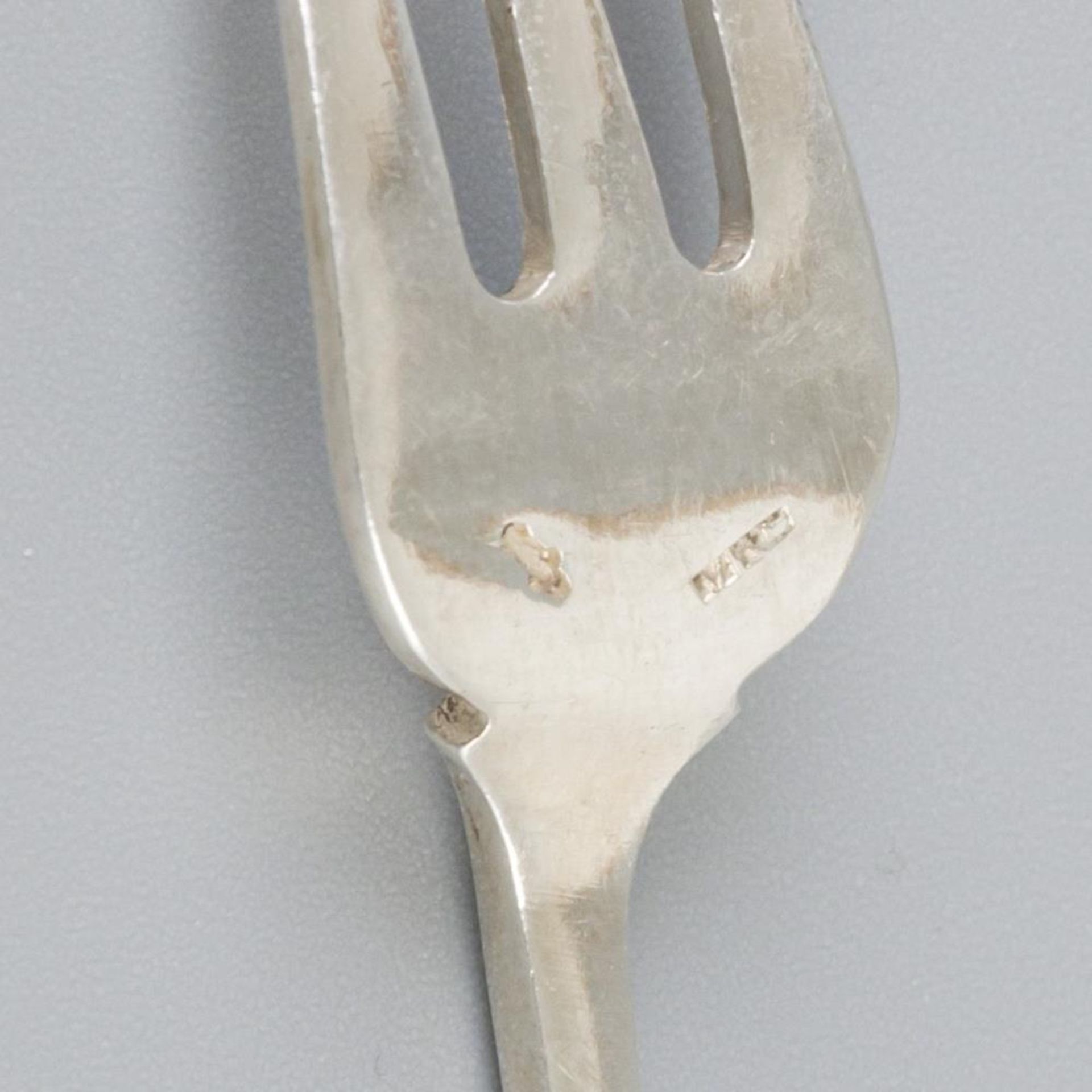 12 piece set silver pastry forks. - Image 6 of 6