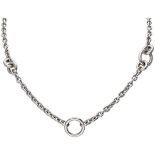 Pomellato 18K. white gold link necklace.