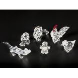 (6) piece lot Swarovski miniatures.