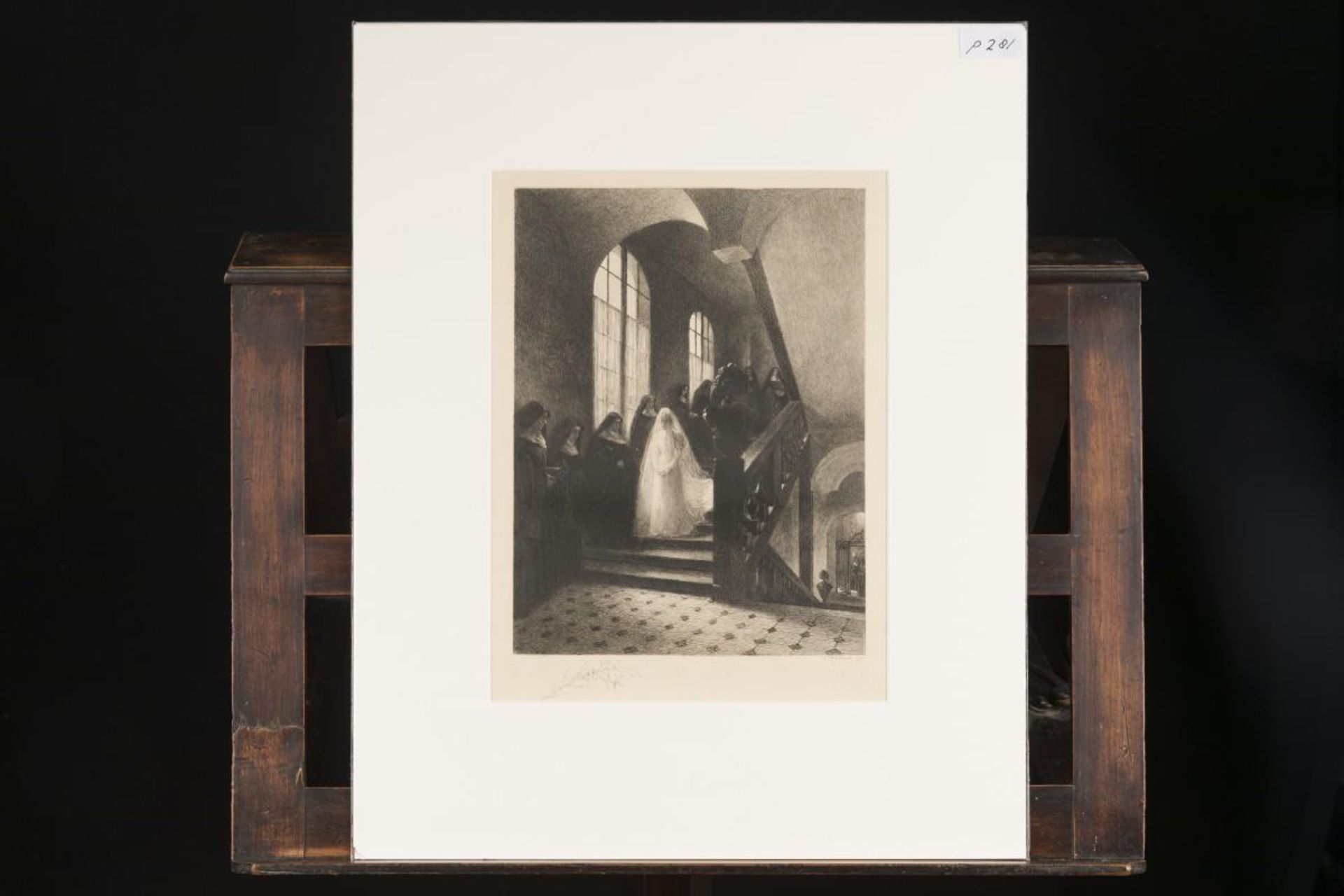 A lot comprising (6) prints a.w. praying ladies, 19th century. - Image 9 of 12