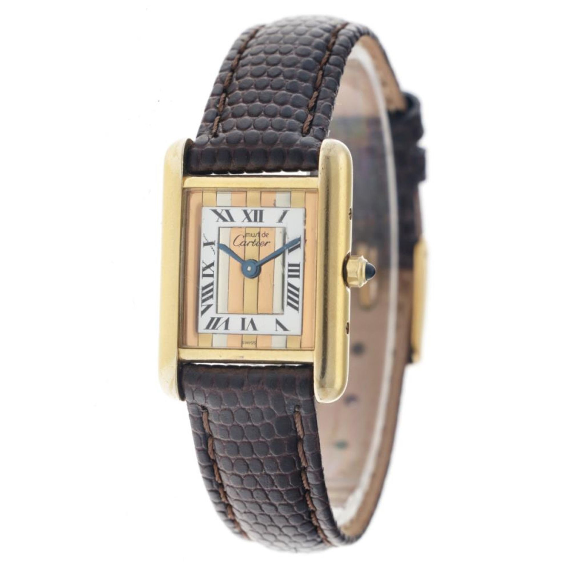 Cartier Must de Cartier Tank 3 6601 - Trinity Dial - ladies watch - approx. 1980. - Image 3 of 10