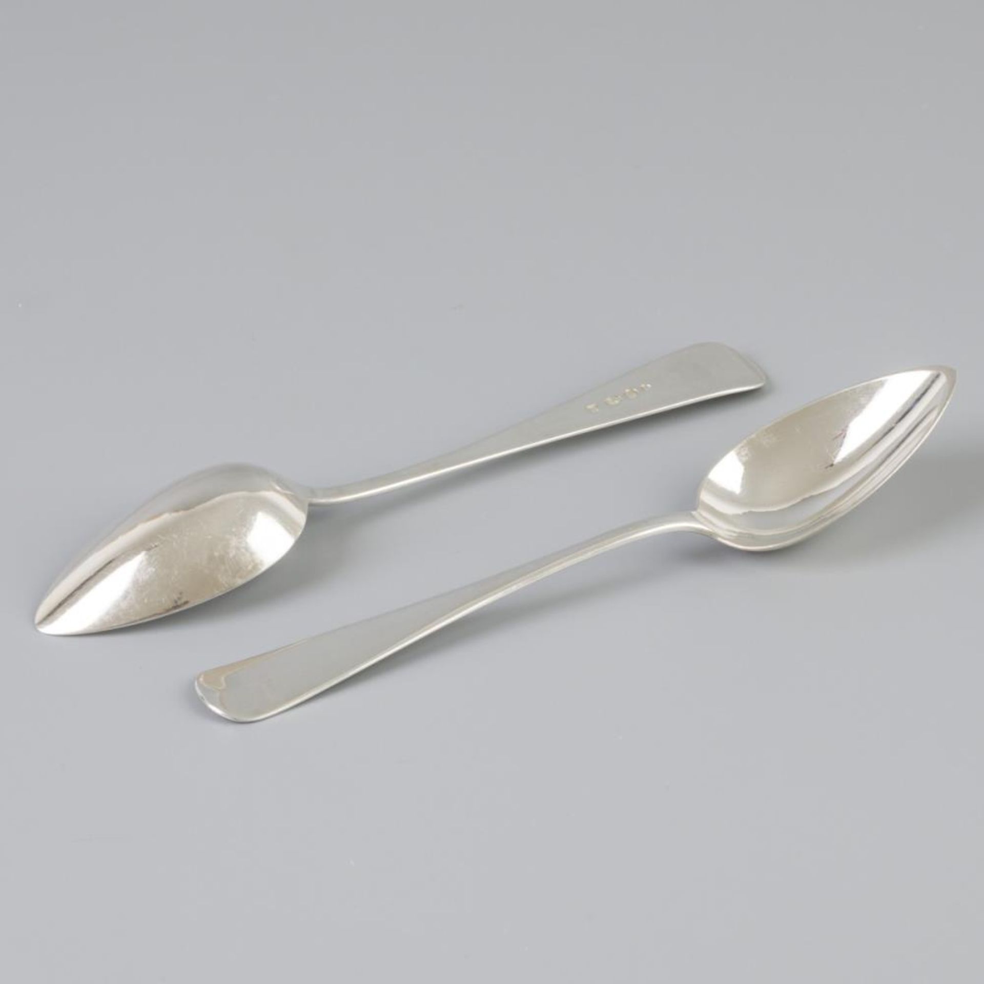 6 piece set of spoons "Haags Lofje" silver. - Image 5 of 6