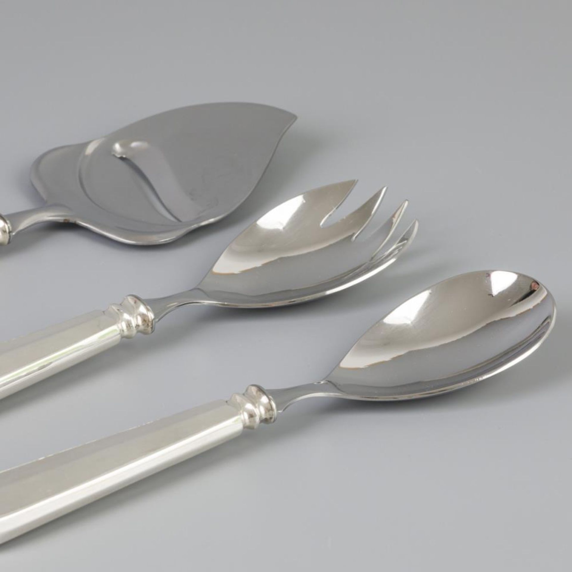 3 piece lot cutlery parts "Haags Lofje" silver. - Bild 2 aus 4