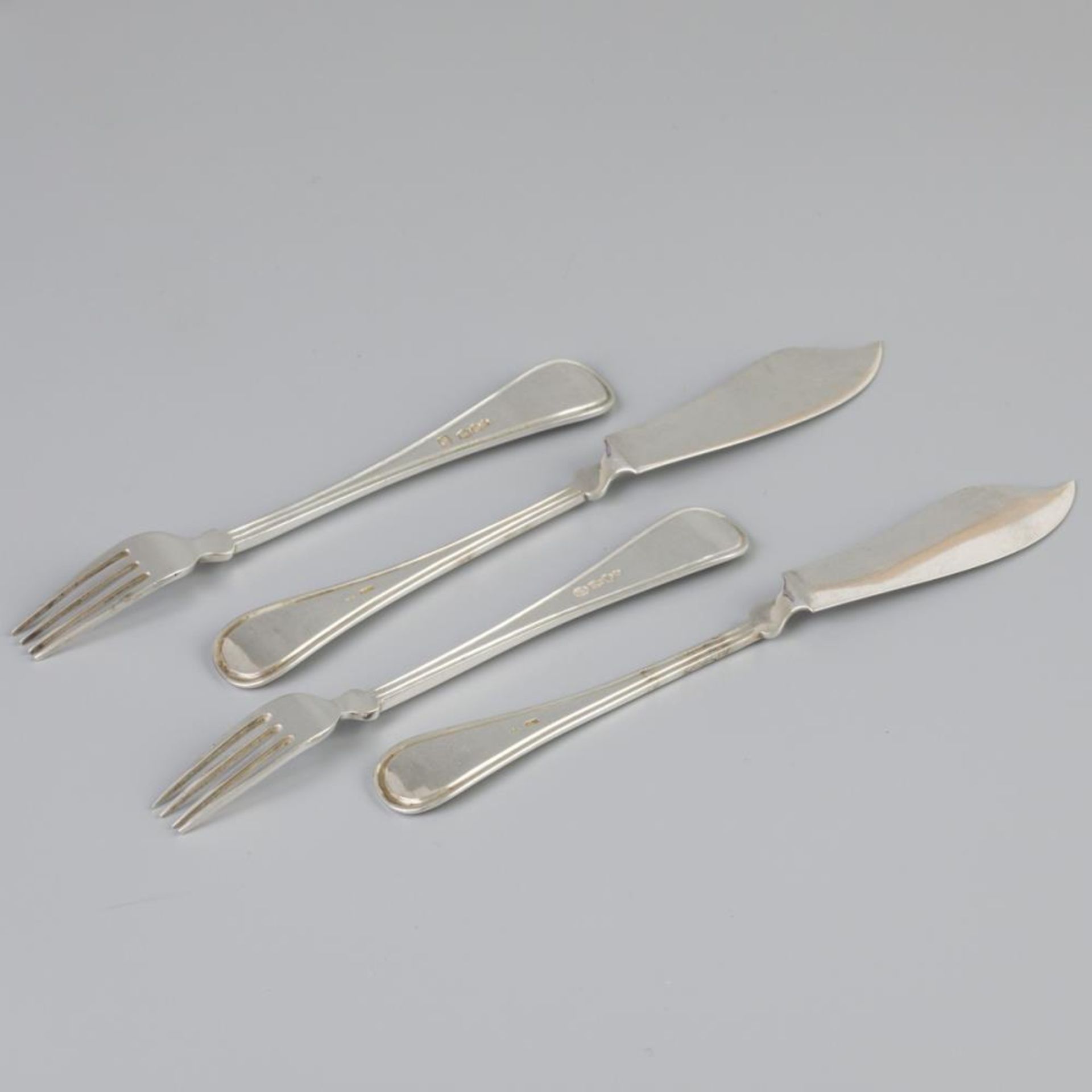 12 piece set small fish cutlery silver. - Bild 3 aus 4