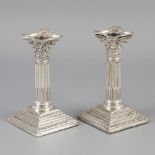 2-piece set of table candlesticks silver.