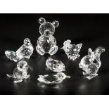 (7) piece lot Swarovski miniatures.