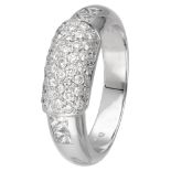 18K. White gold ring set with approx. 0.80 ct. diamond.